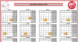 Calendario de nóminas 2018