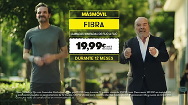 La simplicidad de las tarifas en los anuncios, propiedad de MásMóvil